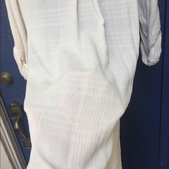 Free People Ivory Button Down Maxi Shirt - Picture 9 of 11
